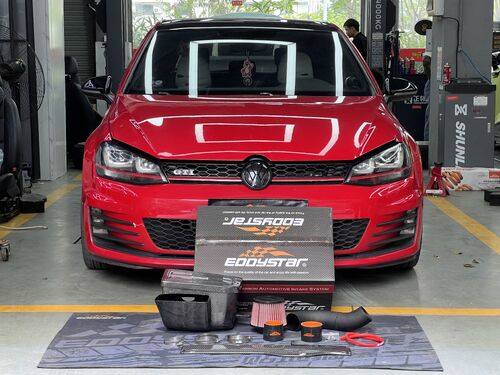 最新の会社の事例について 2017 Volkswagen Golf 7 GTI Upgraded with EDDY Carbon Fiber Intake Box