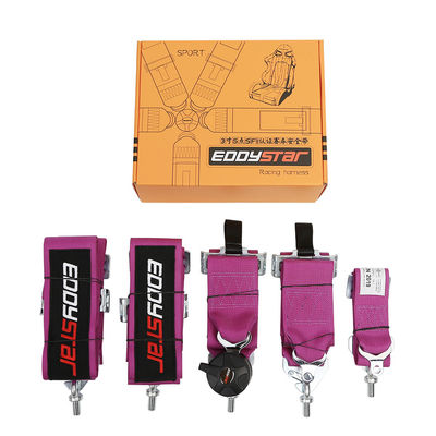 EDDY 紫色 5点レースシートベルト ハーネス SFI レースカーの証明書